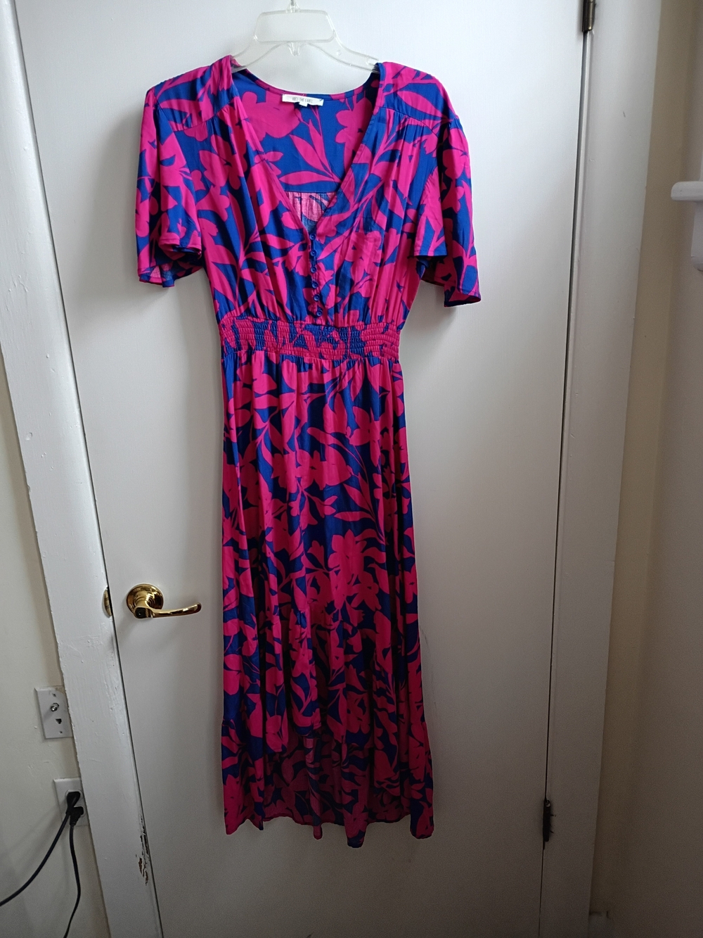 Abel The Label Cassidy Pink & Blue Floral High-Low Dress